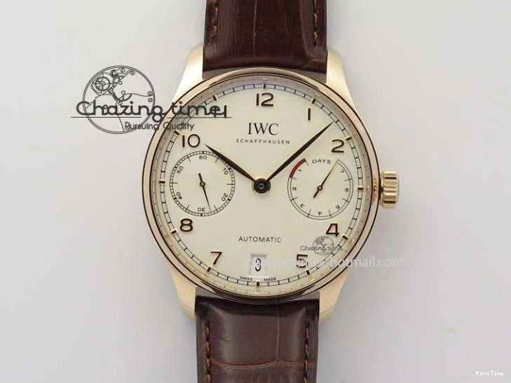 MIROTIME 0706 MoistureWicking Portuguese Real PR IW500704 ZF 1:1 Best Edition On Brown Leather Strap A52010 V 7311